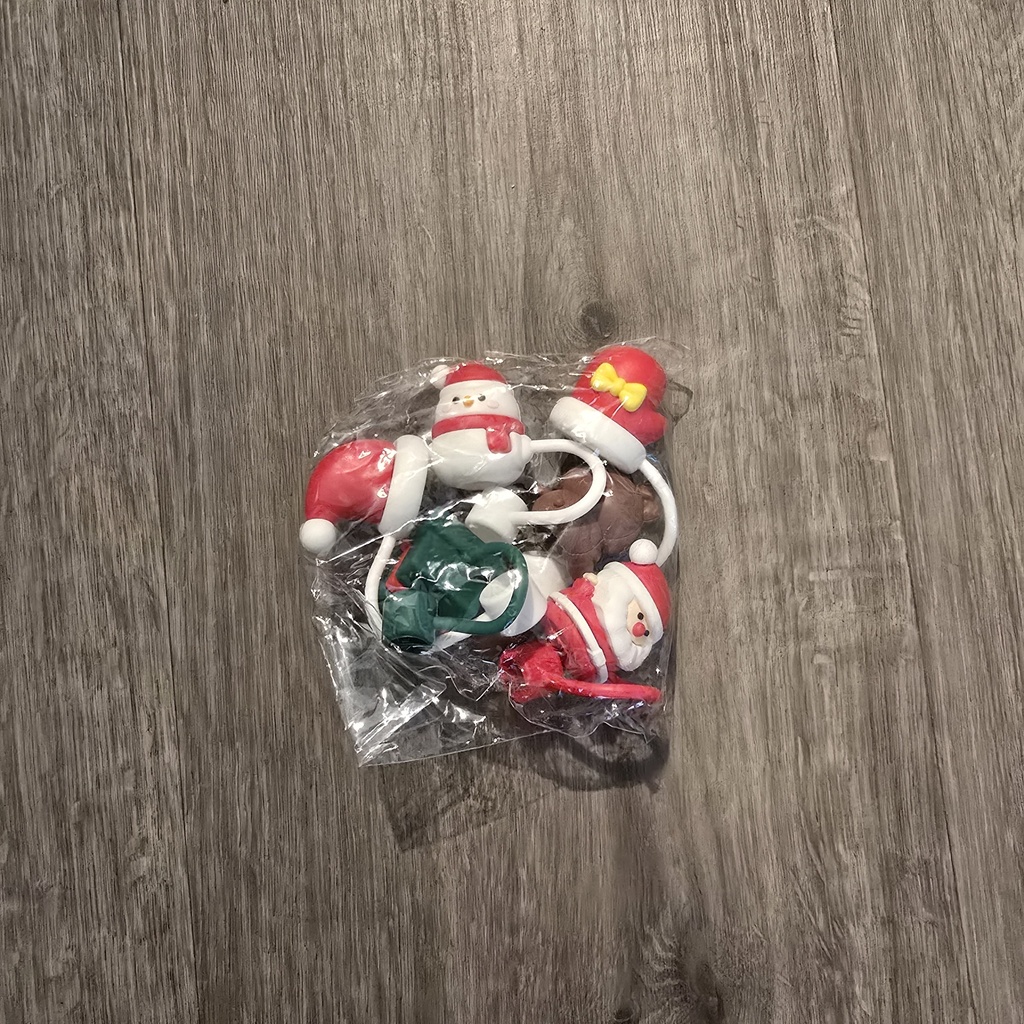 Set of Santa-themed ornaments