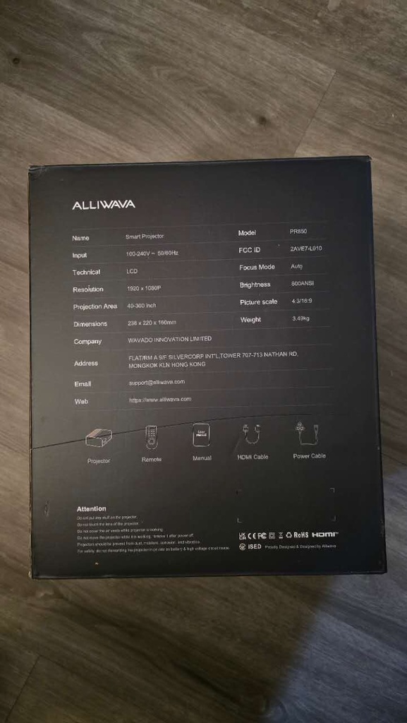 Alliawa Smart Projector PR850