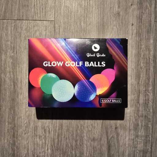 Black Birdie Glow Golf Balls